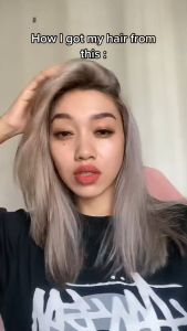 (FREE bleach set) Direct ash milk tea gold Hair Color Kit (10minutes )100ml+Free Bleach&Peroxide(100ml) milk tea hair dye ash brown dye hair