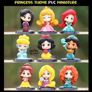 Hiasan Miniatur PVC Bertema Puteri Princess Theme PVC Miniature Wedding Gift Cake Topper Plant Deco 喜庆摆件情人节礼物情侣动漫卡通Q版童话公主