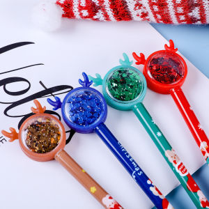 【On Sale】10Pcs Christmas Fountain Pens Elk Snowman Santa Claus School Gift Kids Christmas Party Favor Present Giveaway