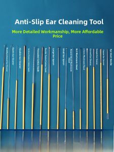 Professional Ear Cleaning Tool Kit Elastic Ear Spoon Digging Cotton Swab Sea Bottom Recovery for Technicians Personal Care