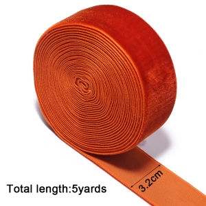 5/10yards 6/10/15/20/25/32/38mm Orange Single Face Velvet Ribbons Flocking Webbing For DIY Gifts Wrapping Wedding Party Decor