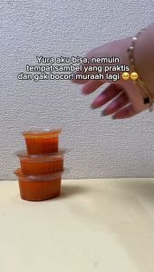 Cup Mika Jelly Sambal Saus Anti Tumpah Ukuran 60ml 70ml Isi 50 Pcs Tutup Sambung