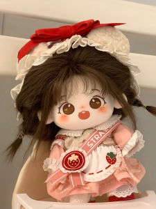 Original Cotton Doll 20cm Sweet Sister Dress Girl Gift Bear Berry Worry Dress Cute Cotton Doll Clothes Toy for 14 Years Old And above