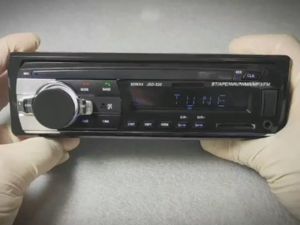 Car radio MP3 Android Auto Player Wireless Carplay 1 Din Stereo FM Audio Digital Bluetooth Transmitter Music USB SD with In Dash Slot AUX Input 12V Music 60Wx4 Remote Control Plug & Play Easy Installation