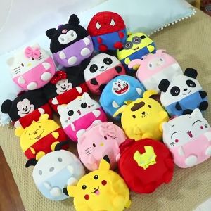 Tas Ransel Anak Sekolah Mini Backpack Karakter Kartun Lucu Bahan Kain Beludru Lembut Murah COD T289