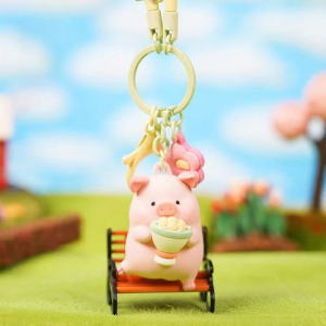 M&G SHOP | Cute Cartoon Lulu Pig Flower World Keychain Charm