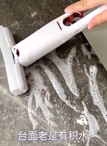 Mini Multifunctional Hands-Free Mop -Portable self-Squeeze Mini mop with Sponge Mop Heads Perfect for Home Wall Window Kitchen Bathroom Desktops Cleaning