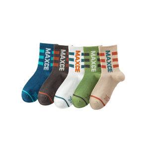 MiiOW | Breathable Thin Sport Socks For Boys Kids Mid-calf Anti-pilling Summer Cotton Polyester Blend Comfortable Cushioning Socks