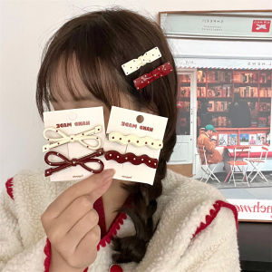 2/8 ชิ้น Polka Dot โบว์ผมคลิป Duckbill คลิป Niche Design Bangs คลิปอเนกประสงค์อุปกรณ์เสริมผม