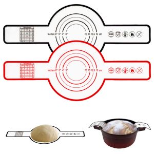 Reusable Silicone Bread Sling with Long Handles Heat Resistant Non-Stick Sourdough Baking Mat for Dutch Oven Baking Liners Tools