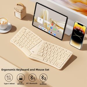 B.O.W | Ergonomic Bluetooth Multi-Mode Keyboard and Mouse Set