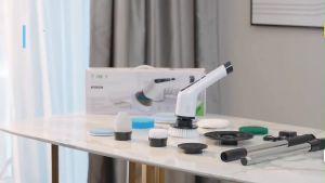 KEVE Rechargeable Electric Brush for Cleaning Bathroom Cleaning Brush Floor Brush Electric Tile Scrubber Tub Clean