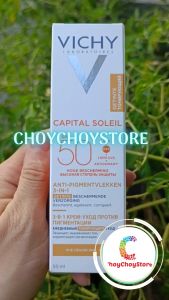Kem Chống Nắng Vichy Capital Soleil Anti Dark Spot 3in1 50mL Giúp Ngừa Sạm Da Giảm Thâm Nám (Chất Kem Màu Da)