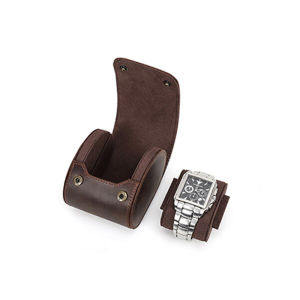 Da thật đồng hồ sang trọng CuộN trường hợp 1 solt hộp đồng hồ lưu trữ đồng hồ giá trưng bày đồ trang sức vòng đeo tay lưu trữ Quà Tặng