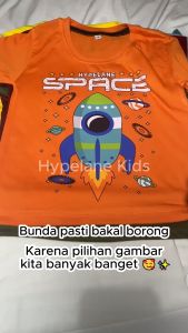 Code8.id DTF2 Baju Kaos Distro Atasan Anak Laki Laki Motif Roket Space Keren 1 - 10 Tahun