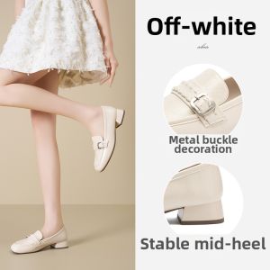 Josiny | Thick Sole Loafer Women Soft Bottom Coarse Heel