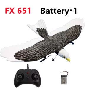 FX651 2.4GHz 2CH RC Eagle Plane - Electric Fixed Wing Foam Glider Bald Eagle Simulation Kids Remote Control Flying Toy