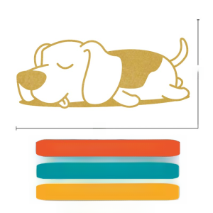 Sleep with Face down Sticker Glass Door Lying Flat Puppy Dog Anti-Collision Sticker Pet Store Kitchen Balcony Sliding Door Waterproof Paste