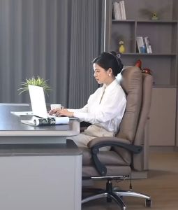 Comfortable office chair long sitting boss chair leather nap office chair study chair home computer chair