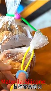 1pc Food Storage Sealer Multifunction Tightening Press Cable Tie Easy Carry Storage Accessories Kitchen Bread Multipurpose Food Sealing Clip