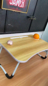 Foldable Laptop Table/Mini Desk Children Table for Home Office Study Table  Portable Bed Table with Cup Holder Folding Dinner Table