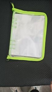 Sticker Storage Organizer Binder A5 Sticker Collecting Book Reusable Zipper Album with Clear Laser Star Cover and Pocket Pages