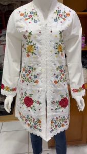 tunik kebaya alexuez bordir kombinasi brukat premium /tunik premium bordir timbul