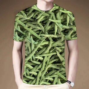 เสื้อยืดพิมพ์ลายผักผลไม้สุดน่ารัก ทรงหลวม คอกลม แขนสั้น แฟชั่นฤดูร้อน สำหรับนักเรียน ผ้าโพลีเอสเตอร์ ความยาวปกติ