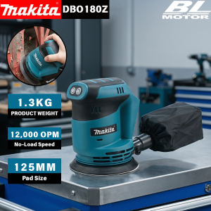 Makita | Makita DBO180Z 18V Random Orbital Sander Cordless Woodworking Sanding Putty Polishing for DIY Home and Workshop Use