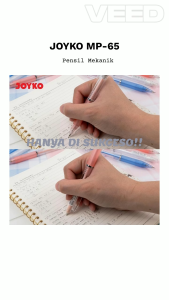 JOYKO Mechanical Pencil MP-65 Lead 0.5mm / Pensil Mekanik SATUAN Transparant Color