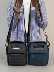 2025 New Simple Mens Small Crossbody Bag Fashionable Waist Belt Hanging Bag Handheld Single Shoulder Personal Bag