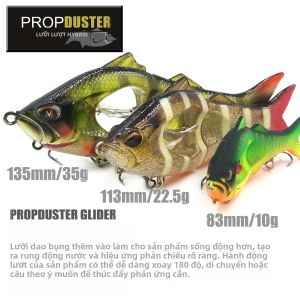 THETIME Chậm Đánh Chìm Cánh Quạt Jerkbait Nhân Tạo Dụ 10g 23g 35g PROPDUSTER Swimbait Lai Glidebait Cho Câu Cá Biển