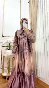 Gamis Sutra Set Hijab Terbaru 2025 Kekinian
