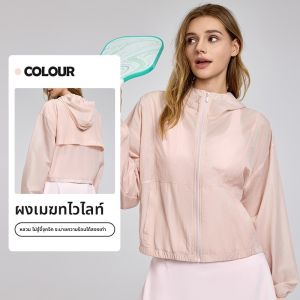 MiiOW | เสื้อแจ็คเก็ตกีฬาฤดูร้อนสำหรับผู้หญิง MiiOW Cat Person 2025 เสื้อคลุมกันแดดแบบบางสำหรับเล่นโยคะกลางแจ้ง ทรงหลวม สีสันสดใส