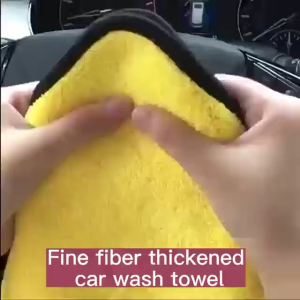 cindychen888 double-sided thick towel home car coral fleece super absorbent towel hand towel