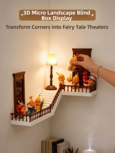 ARTPIONEER | Vintage Corner Lighted Display Shelf