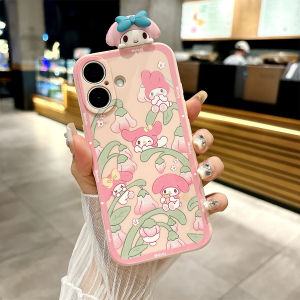 Cute Dream Version Bellflower Dog Cartoon Phone Case Oppo R17 R15 R11 R9 S plus Crossbody Strap Full Edge Protection Soft Pendant