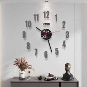 Đồng Hồ Treo Tường Im Lặng 3d Hiện Đại Tối Giản Đèn Ngủ Phòng Khách Đồng Hồ Treo Trang Trí Đơn Giản Thiết Kế Mẫu Mới 2023 Chạy Bằng Pin