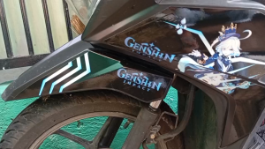 Striping Viral Motor Honda Beat 2020/Deluxe Terbaru Motif Anime Furina Genshin Impact Simple Variasi Warna