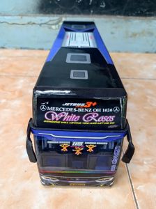 miniatur bus whitetrose haryanto real terbaru ful lampu