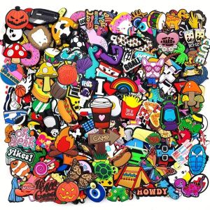 8/30/60/100/200/400pcs Random Series Shoe Charms Set For Clogs Bogg Bag Bubble Slides Sandals PVC Shoe Decorations Beach Bag