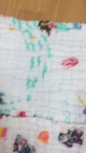 Khăn Mặt Xô Nhăn Mềm Mại Thấm Hút 6 Lớp In Họa Tiết Dễ Thương Kích Thước 30x30 cm Cho Bé