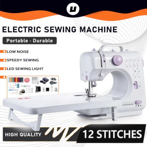 (Package with Board) 12 Fungsi Mesin Jahit Pro dengan Papan 505 Pro Upgraded 12 Function Mini Portable Handheld Sewing Machine / With Extension Board n Englsih Manual
