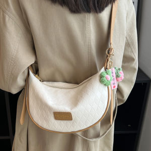 Fashionable Summer Dumpling Shaped Shoulder Bag for Women Casual Stylish Single Strap Crossbody Bag Korean Style Soft PU Leather