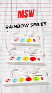 MYVO Stop Kontak 4 Lubang 3 Meter MSW-L24 Warna Asli Kuningan