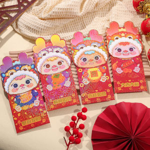 【Free Shipping】2024 New Year Dragon Cartoon Red Packet Money Envelope Chinese Red Envelopes Ampao New Year