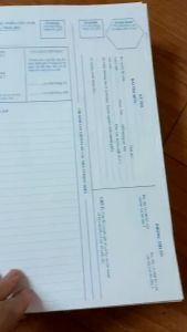 Giấy thi A3 100 tờ màu xanh dọc phách