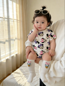 Summer Infant Cartoon Sleeveless Triangle Bodysuit