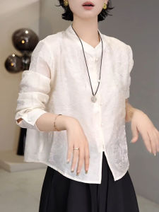 Shalldoer | Elegant New Chinese Style Long Sleeve Womens Shirt