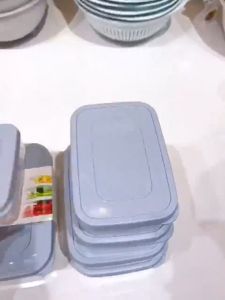 Chính hãng inochi Bộ 6 hộp đựng thực phẩm Chữ Nhật 6 size từ nhỏ đến lớn (500-750-1000-1500-2000-2500) nhựa nguyên sinh